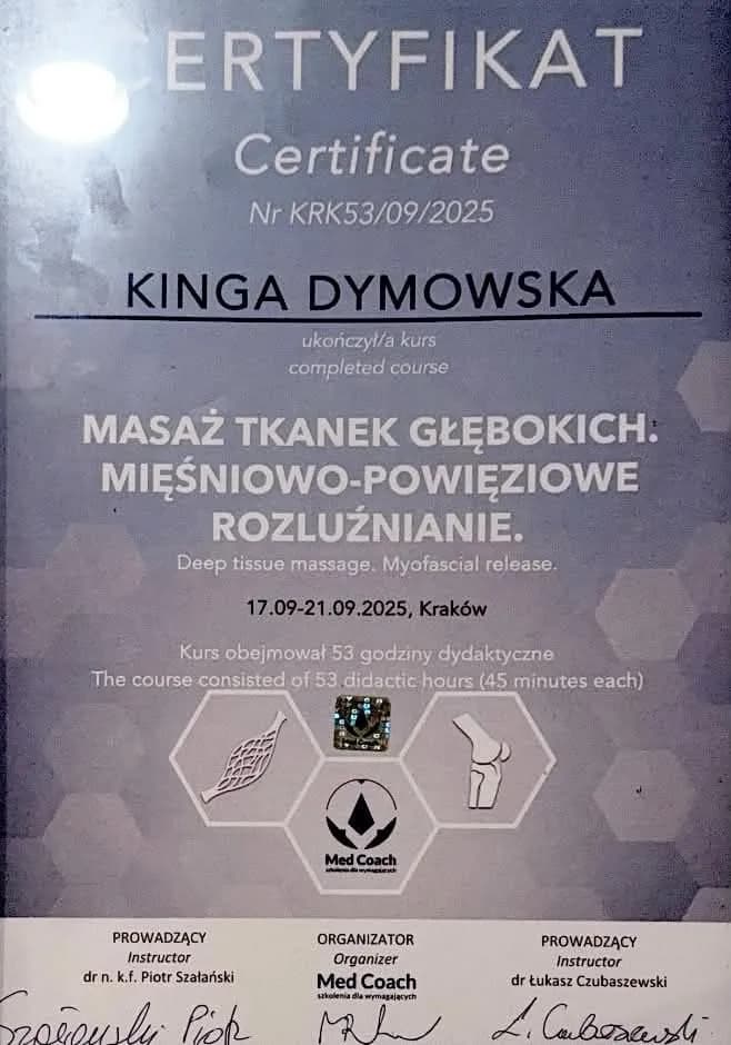 Masaż tkanek głębokich. Mięśniowo-powięziowe rozluźnianie — Med Coach (2025)