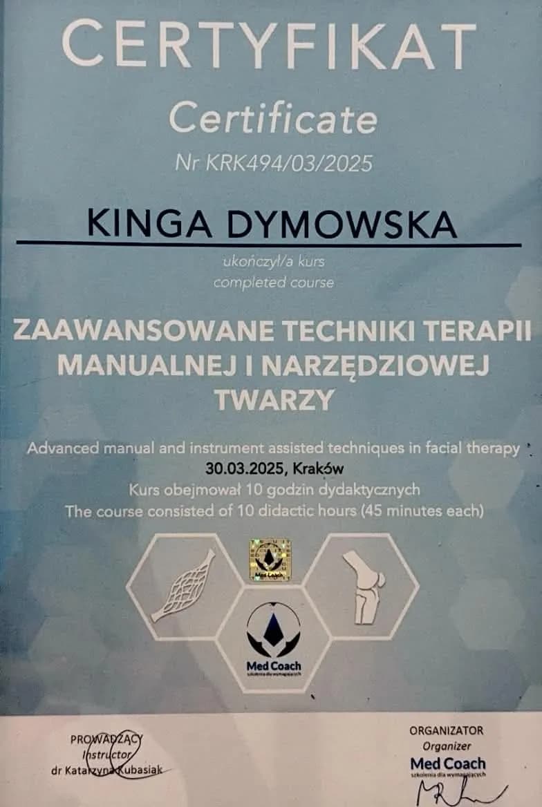 Zaawansowane techniki terapii manualnej i narzędziowej twarzy — Med Coach (2025)