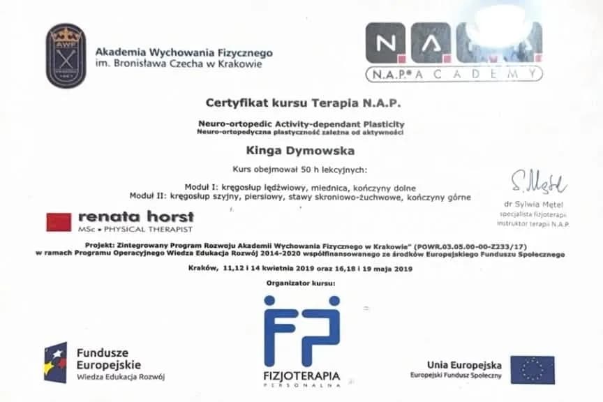 Terapia N.A.P. — neuro-ortopedyczna plastyczność zależna od aktywności (2019)