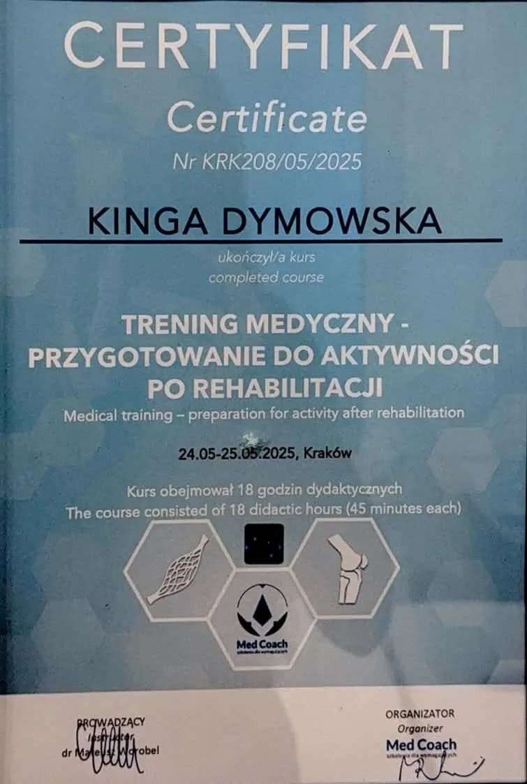 Trening medyczny — przygotowanie do aktywności po rehabilitacji — Med Coach (2025)