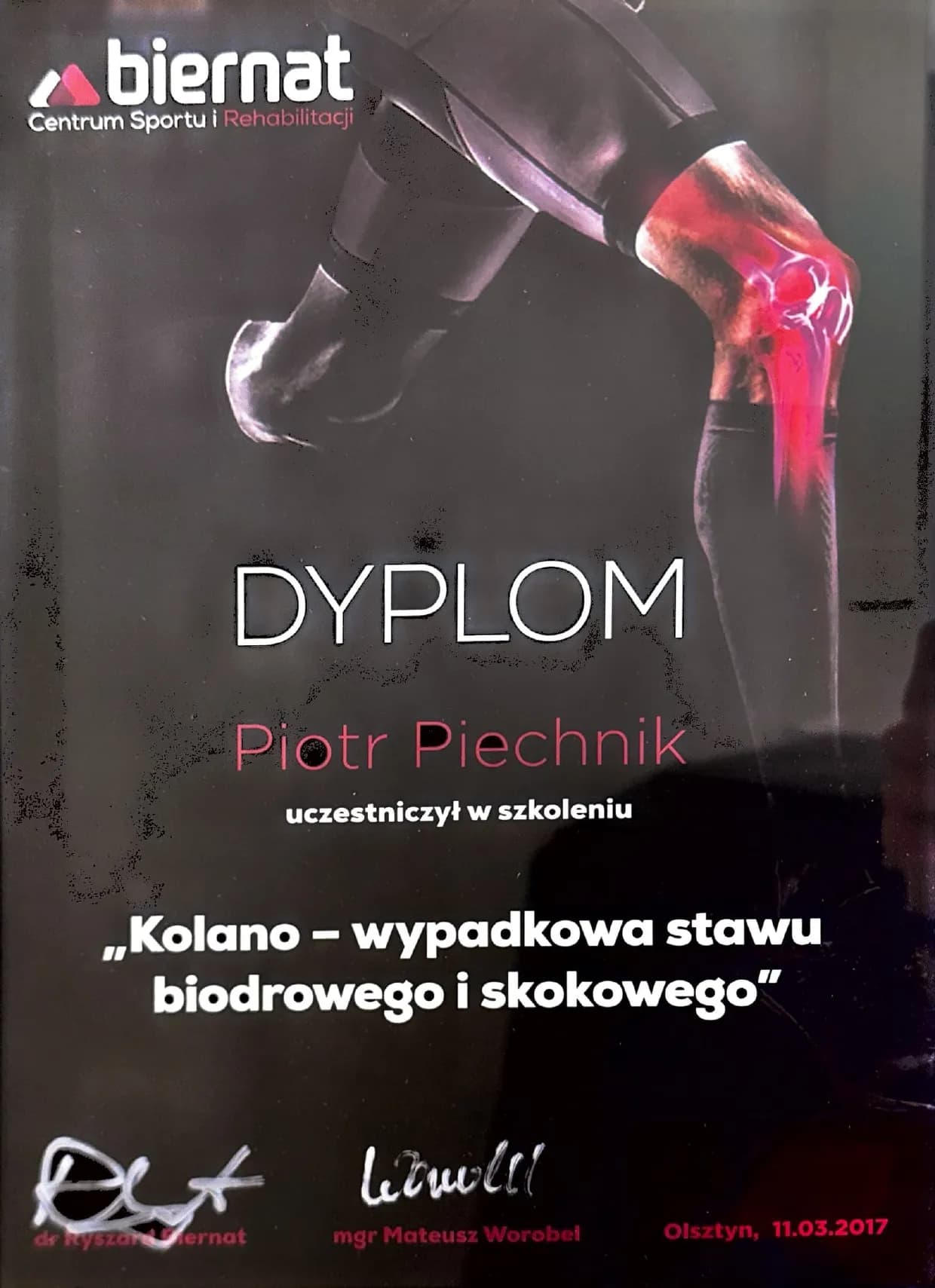 „Kolano — wypadkowa stawu biodrowego i skokowego” — Biernat (2017)