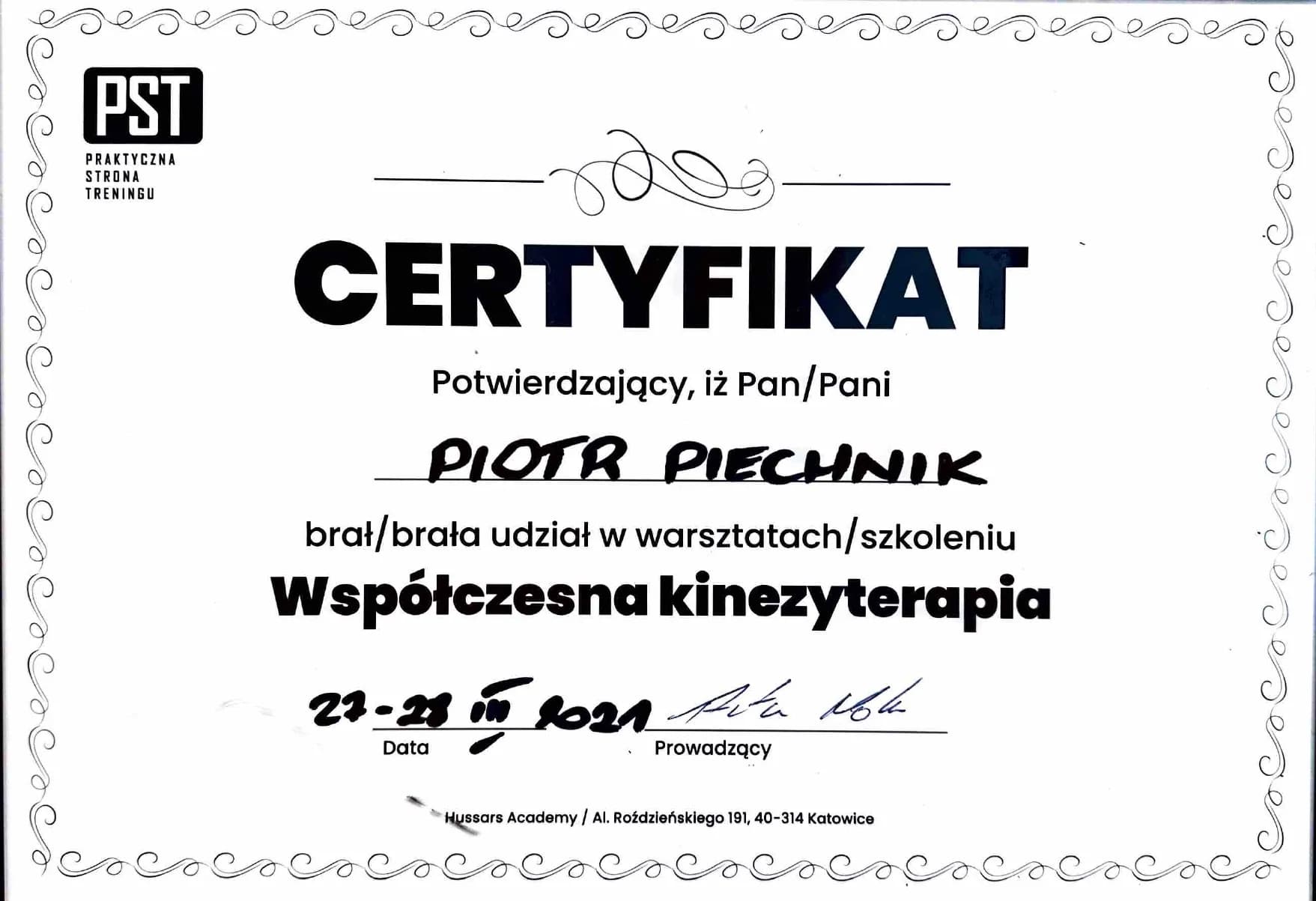 Współczesna kinezyterapia — Praktyczna Strona Treningu (2021)