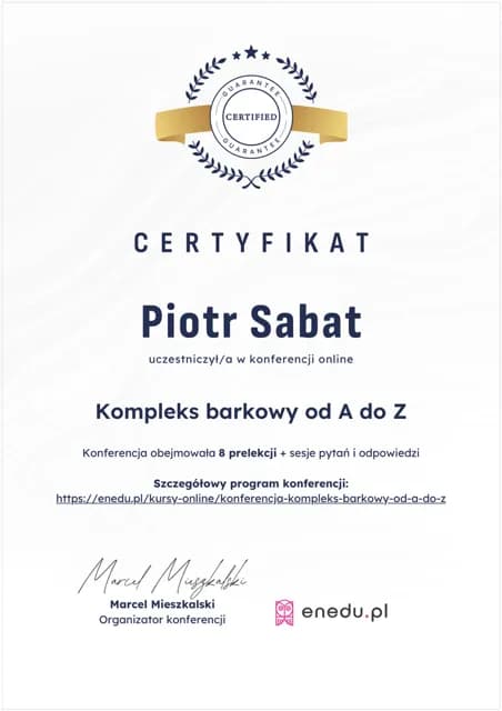 Kompleks barkowy od A do Z — konferencja online enedu.pl
