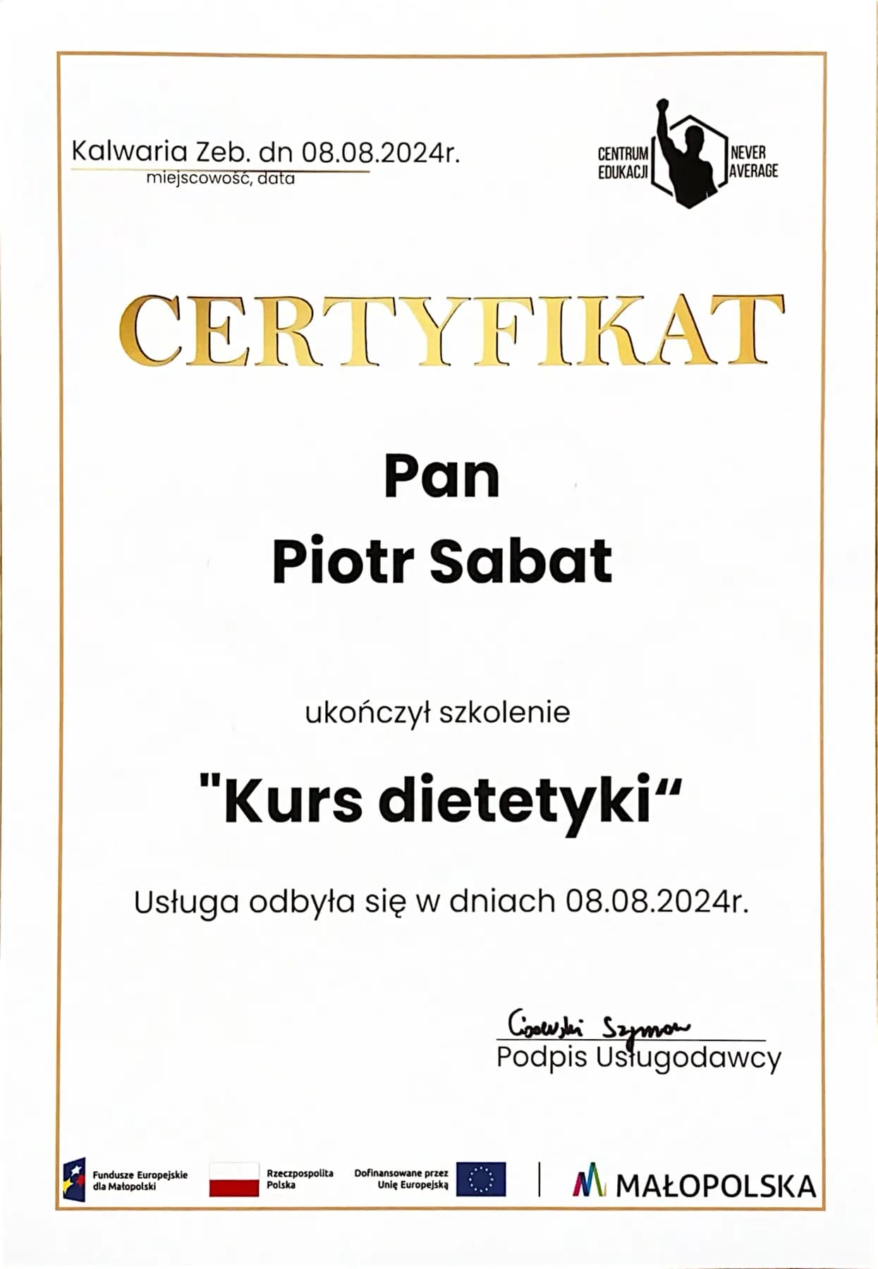Kurs dietetyki (2024)