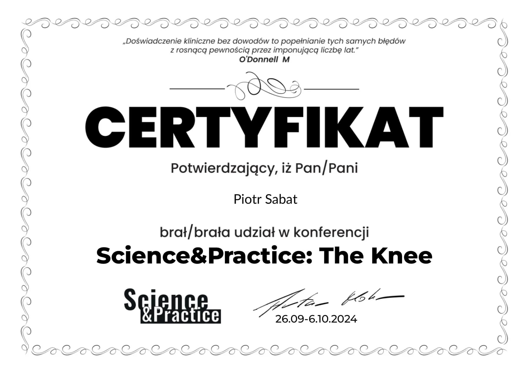 Science&Practice: The Knee (2024)